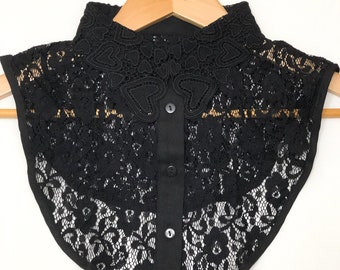 Weekly Special!!!  white / black lace Collar,  Detachable Lace Collar, Fake Collar,  Fake Lace Collar.