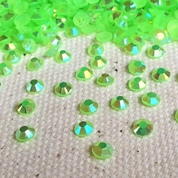 5000 pcs 3mm 4mm AB Flatback vert acrylique strass 500 morceaux Non-Hotfix, Loose, Nail Art, Decoden