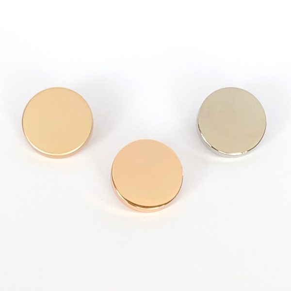 6Pcs 0.47”-0.98” Inches Fashion Silver/Gold/Matt Gold Metal Shank Buttons Coat buttons Sweater buttons