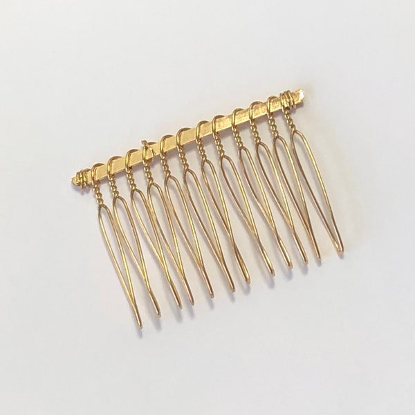 Pack of 5 Gold Hair Combs for diy blank tiara making