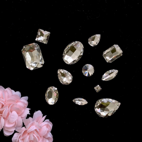 Transparent Sew on Crystal Rhinestone Crystal Glass Rhinestone