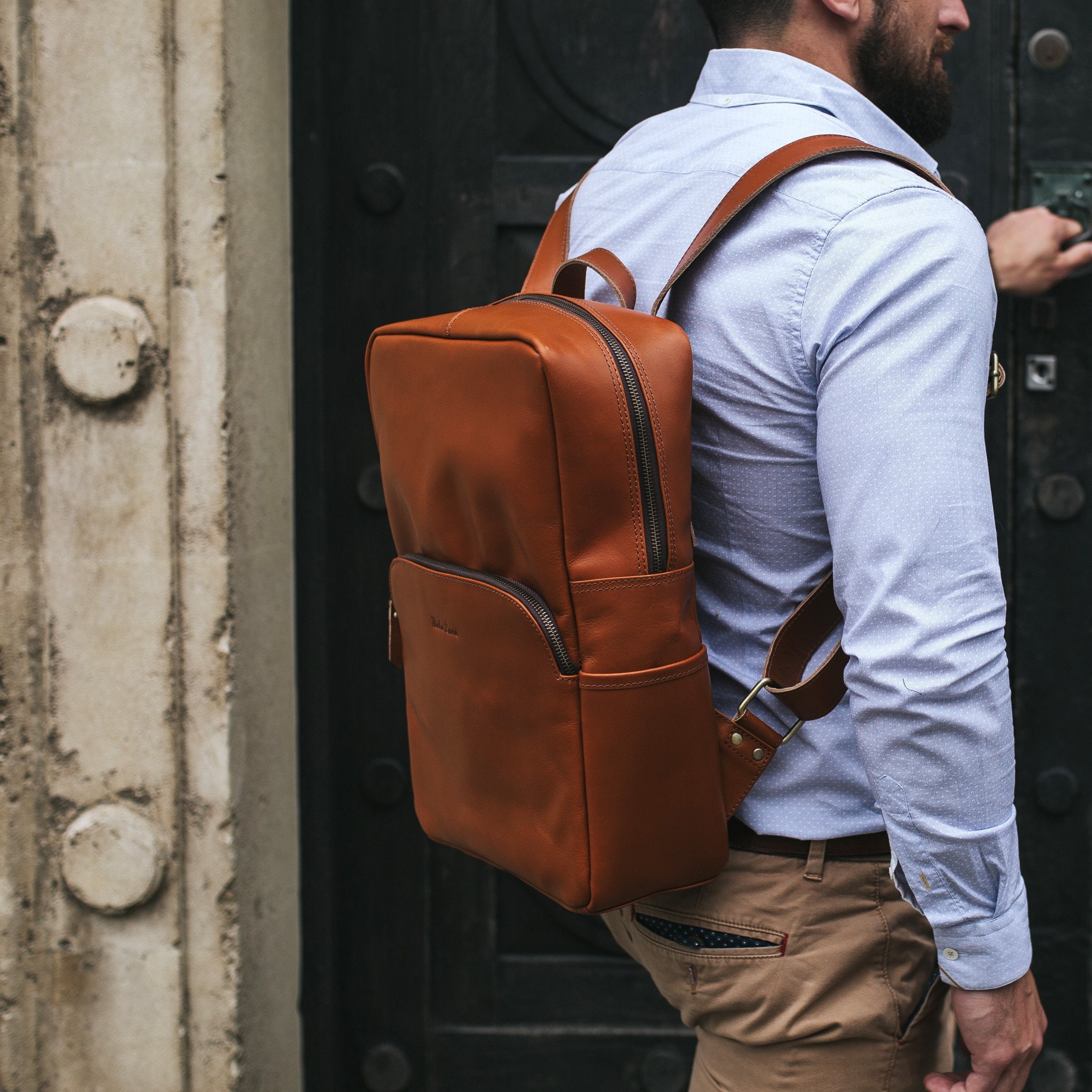 Leather Laptop Backpack Rucksack Suitable for 15'' - Etsy Canada