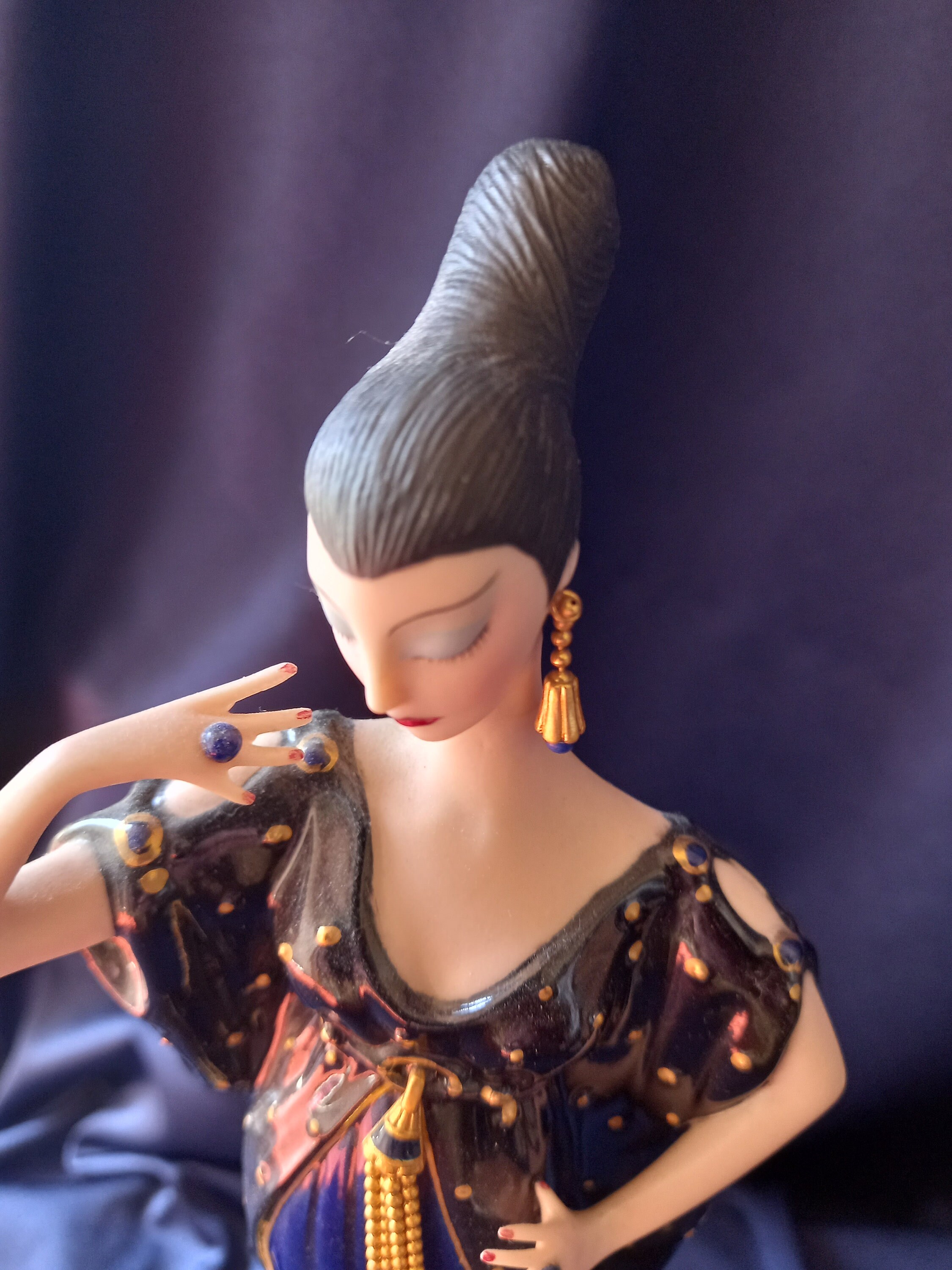 Franklin Mint House of Erte Porcelain Figurine Symphony In