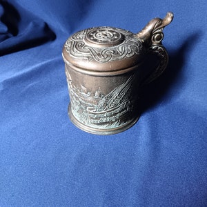 Viking Stein, Bronze Stein, Edward Aagaard, Vintage Bronze, Drinking Cup, Danish Bronze, Denmark, Collectible Stein, Vintage Gift Idea image 7