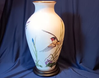 花瓶・フラワースタンド FRANKLIN PORCELAIN Meadowland Bird Vase 花瓶・フラワースタンド FRANKLIN PORCELAIN Meadowland Bird