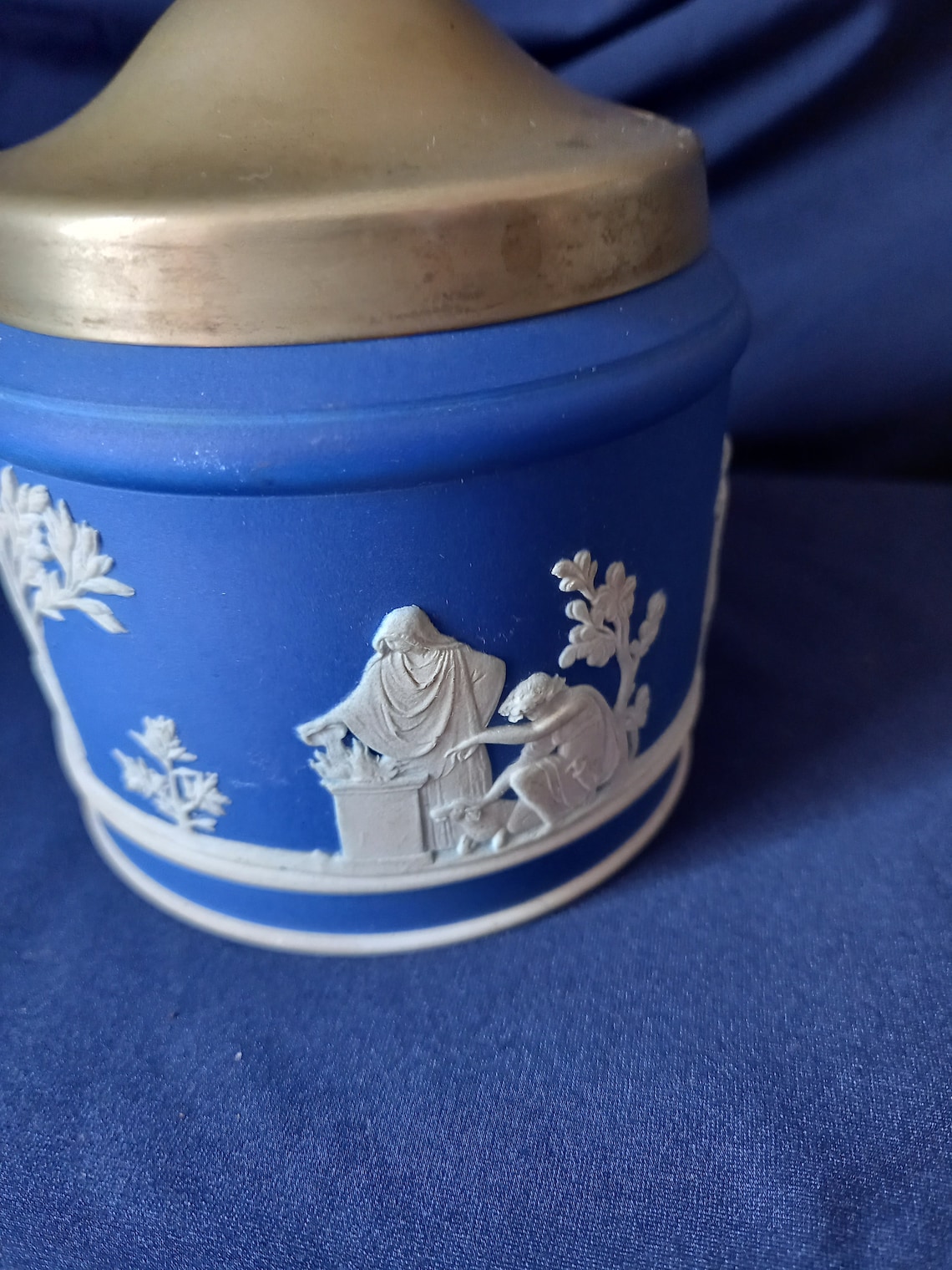 Antique Wedgwood Wedgwood Jasperware Sugar Bowl Jam Pot Etsy UK