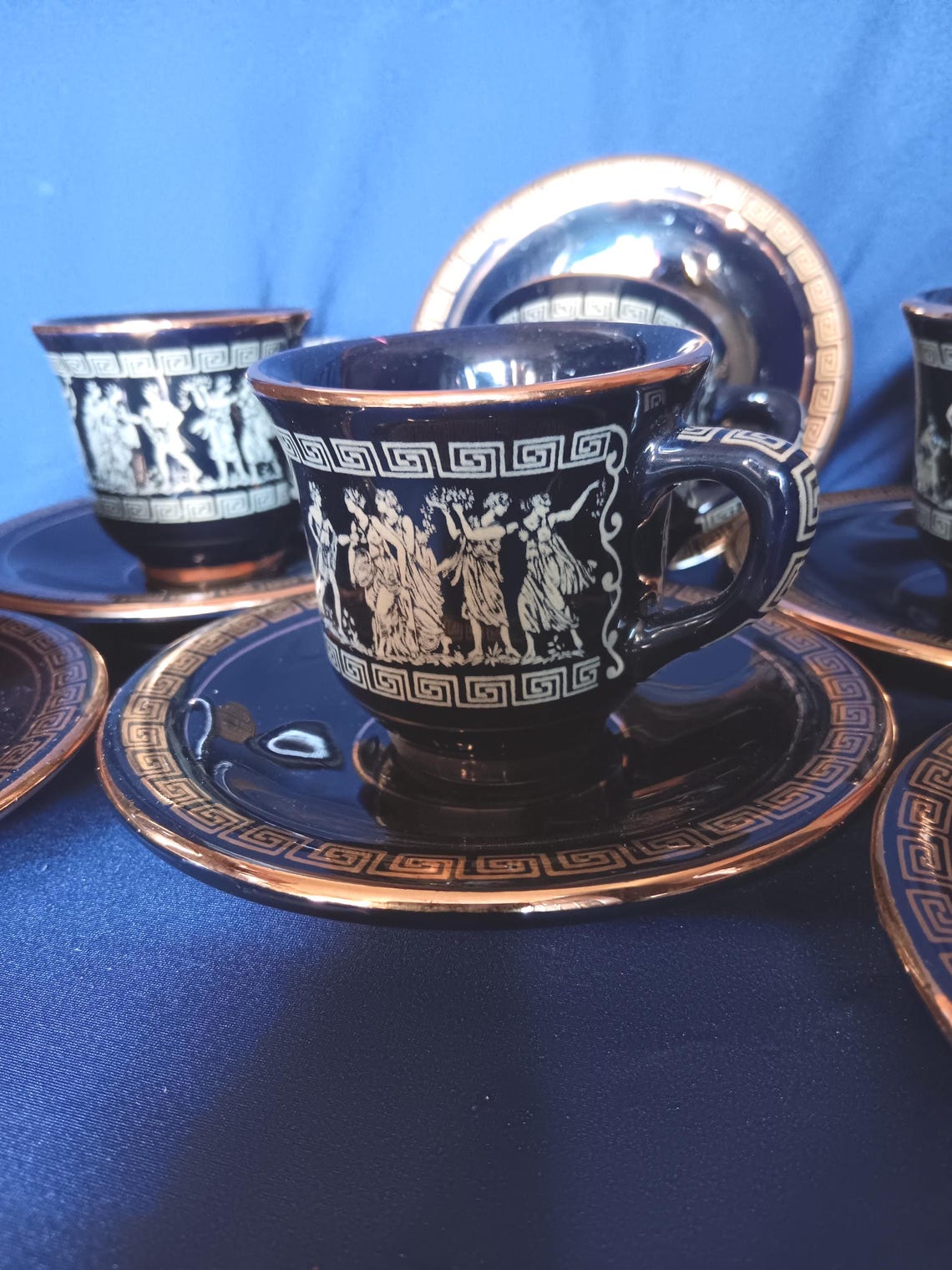 Greek Coffee Set 24kt Gold Coffee Cups Ancient Greece Retro Coffee greek-coffee-set-24kt-gold-coffee-cups-ancient-greece-retro-coffee
