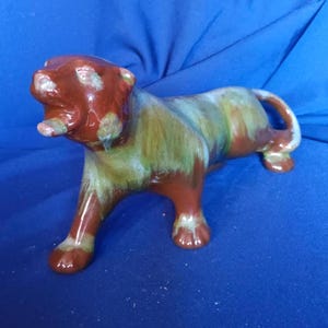 Blue Mountain Pottery, Blue Mountain Cougar, Leopard, Blue Mountain Figurine, Cat Figurine, Blue Mountain Harvest Gold, Home Decor, Wild Cat
