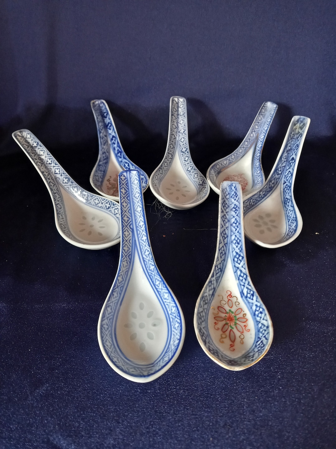 Ceramic Spoons, Chinese Spoons, Blue and White Ceramic, Soup Spoons ...