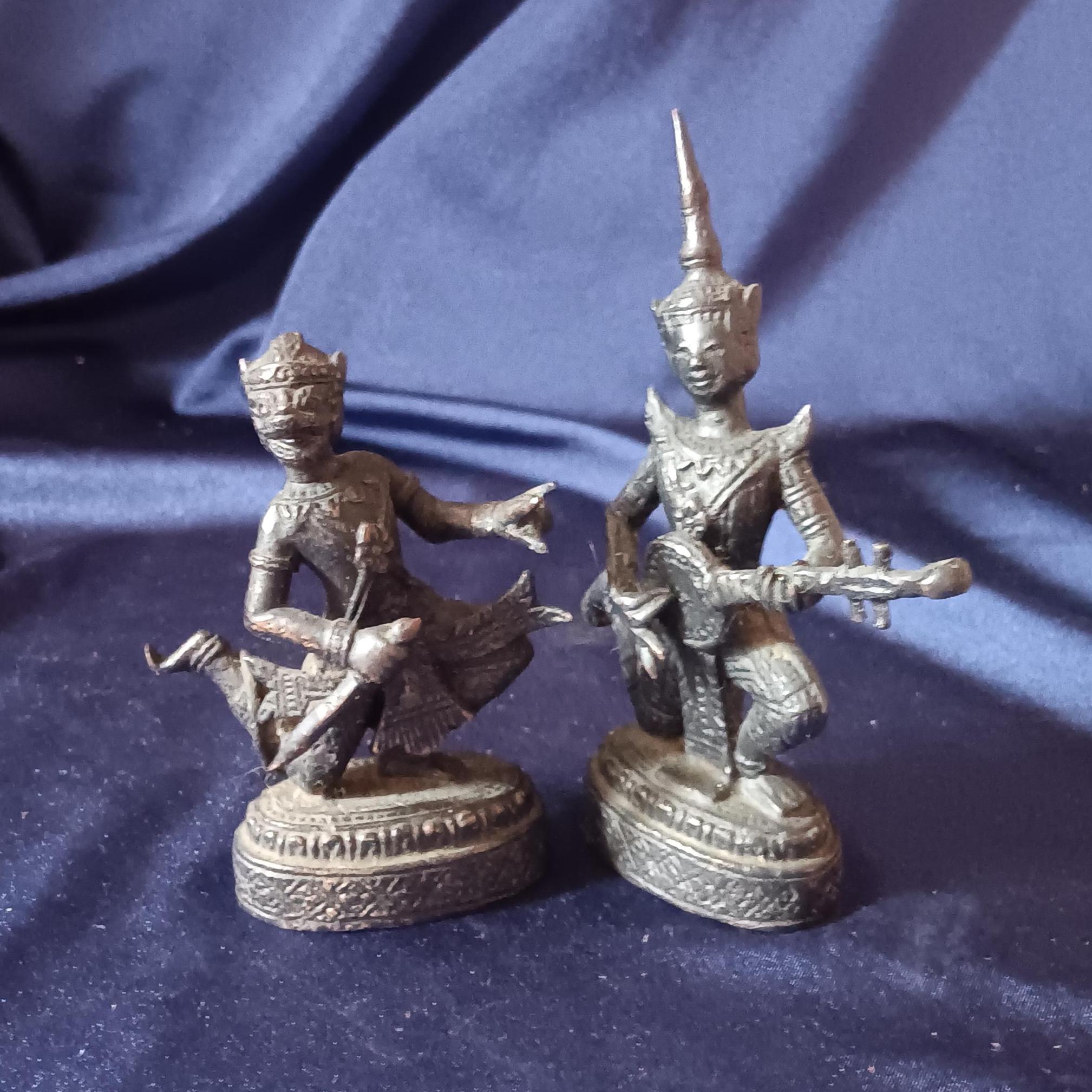 Hanuman Statue, Thai Statues, Metal Statue, Metal Figurine, Home Decor, Eastern Decor, Thai Musician, Thai God, Thai Hanuman, Ramakian.