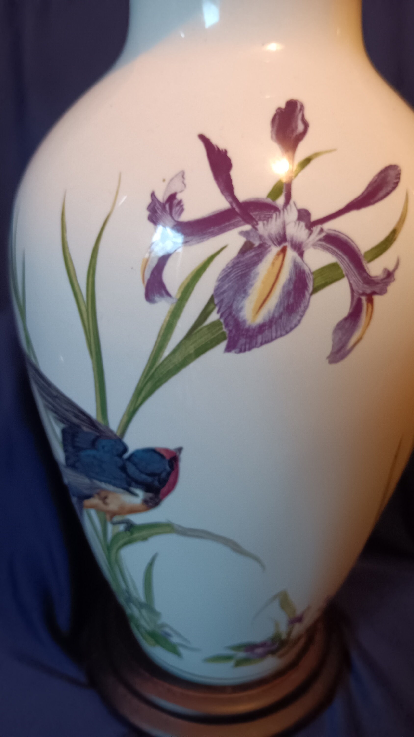 花瓶・フラワースタンド FRANKLIN PORCELAIN Meadowland Bird Vase Franklin Porcelain Limited Edition 