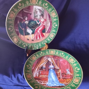 Limoges Napoleon and Josephine, Limoges Plates, Collector&#39;s Plates, Le Souvenir, Le Recontre, De Arceau, Limited Edition, Home Decor, Wall
