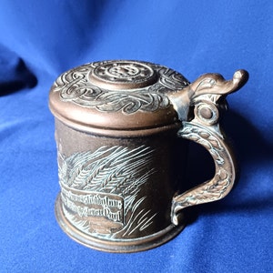 Viking Stein, Bronze Stein, Edward Aagaard, Vintage Bronze, Drinking Cup, Danish Bronze, Denmark, Collectible Stein, Vintage Gift Idea image 4