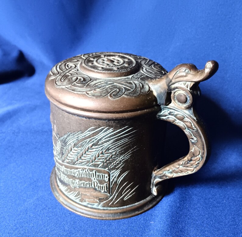 Viking Stein, Bronze Stein, Edward Aagaard, Vintage Bronze, Drinking Cup, Danish Bronze, Denmark, Collectible Stein, Vintage Gift Idea image 4