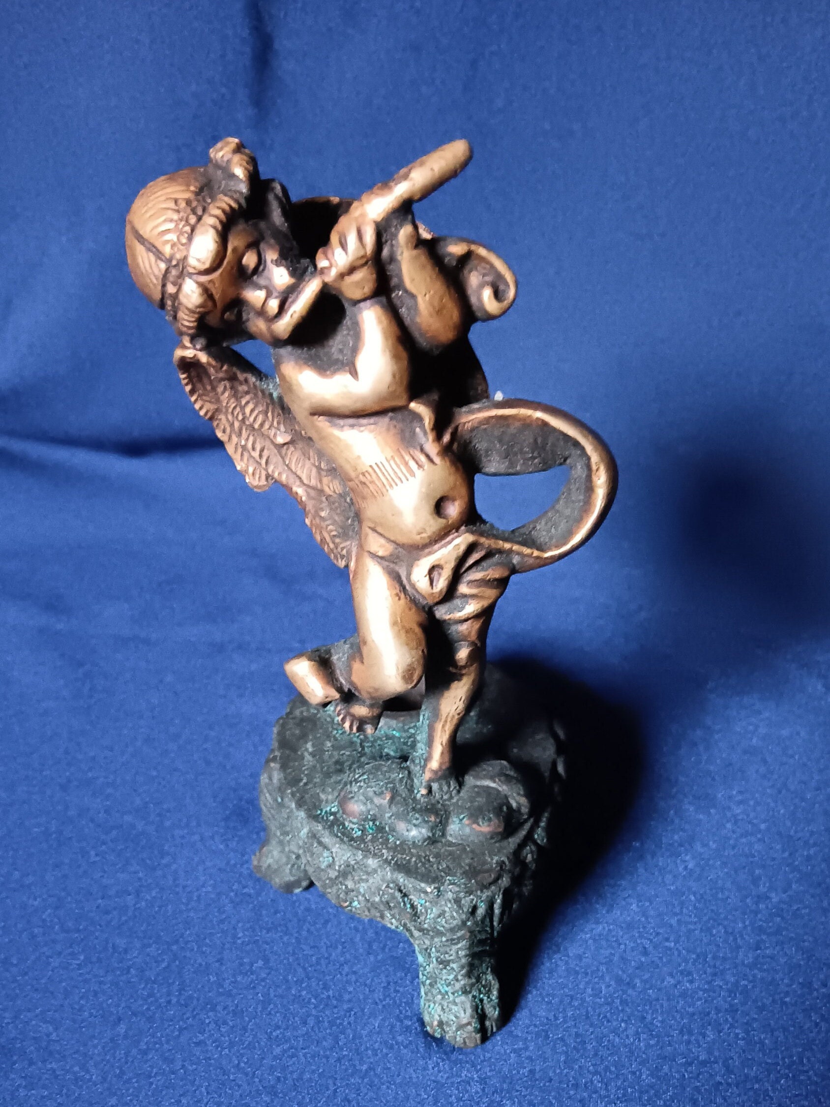 1940年代　天使のキャンドルホルダー 金属製 2個セット 天使のキャンドルホルダー、真鍮キャンドルホルダー、金属製キャンドル