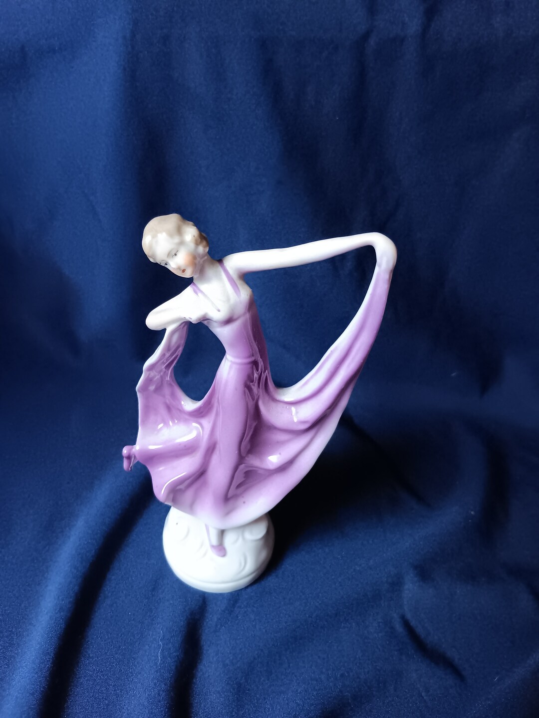 Art Deco Lady, Art Deco Figurine, Lady Figurine, Dancer Figurine, 1930s