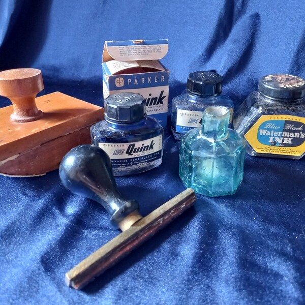 Vintage Ink Bottles Etsy