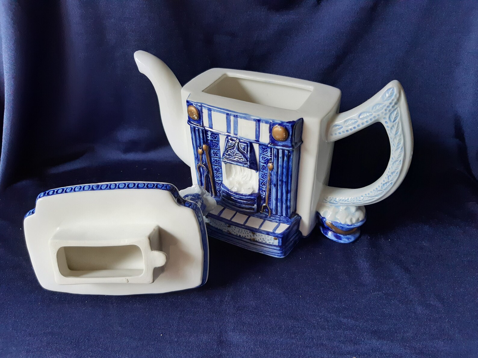 Vintage Teapot Fireplace Teapot Leonardo Teapot Collectible Etsy Canada