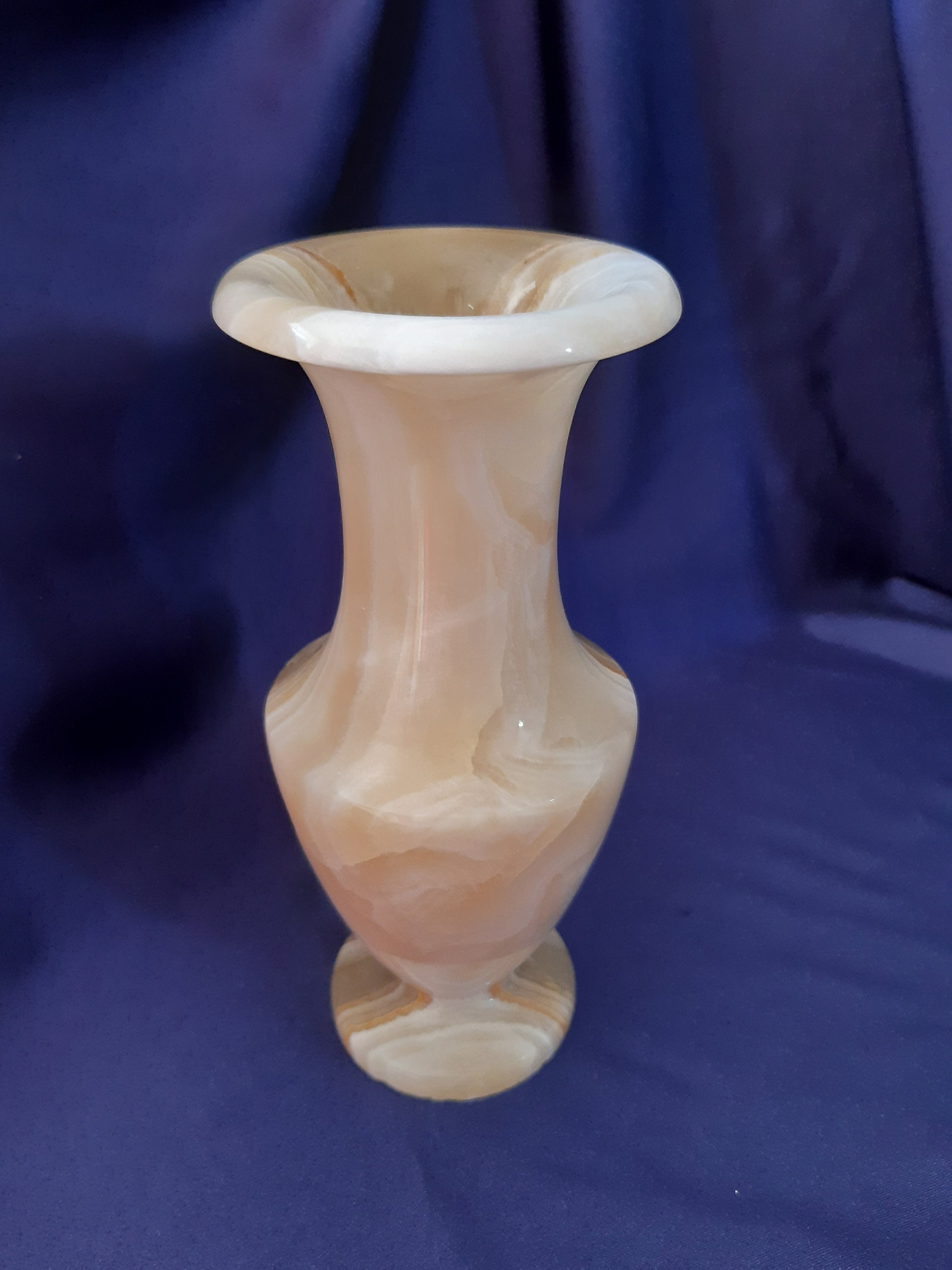 Onyx Vase Marble Alabaster Vintage Vase Marble Vase Etsy