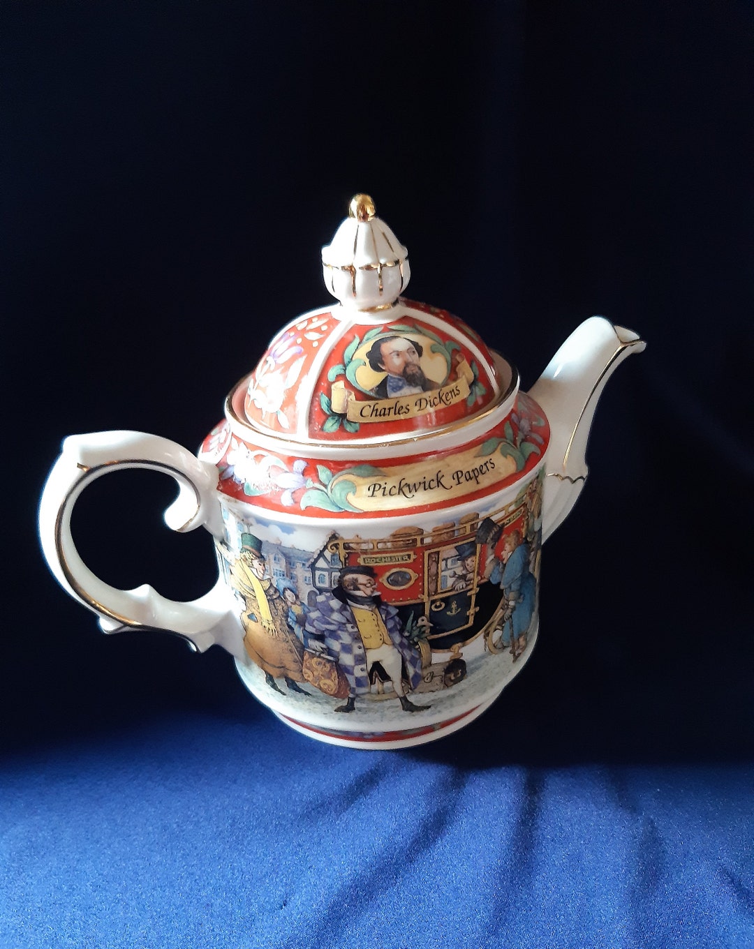 Vintage Teapot, Sadler Teapot, Charles Dickens, Pickwick Papers