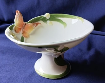 Graff Porcelain, Graff Butterfly Dish, Graff Daffodil, Graff Trinket Dish, Ring Dish, Home Decor, Vintage Home, Bedroom Decor, Franz Graff