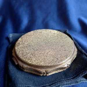 Vintage Compact, Kigu Compact, Powder Compact, Brushed Gold Compact, Mid Century Compact, Handbag Mirror, Lipstick Mirror, Vintage Gift