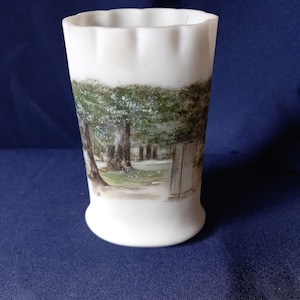 Antique Glass Vase, Dolhain Wirths Vase, Satin Opaque Glass, Continental Glass, Home Decor, Antique Interiors, Collectible Glass, Gift Idea