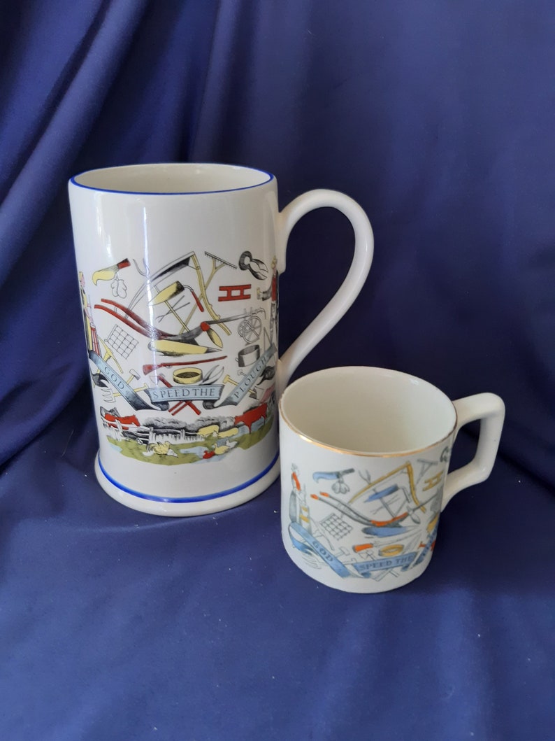 God Speed The Plough Burleigh Ironstone Ceramic Tankard Etsy God Speed The Plough Burleigh Ironstone Ceramic Tankard Etsy