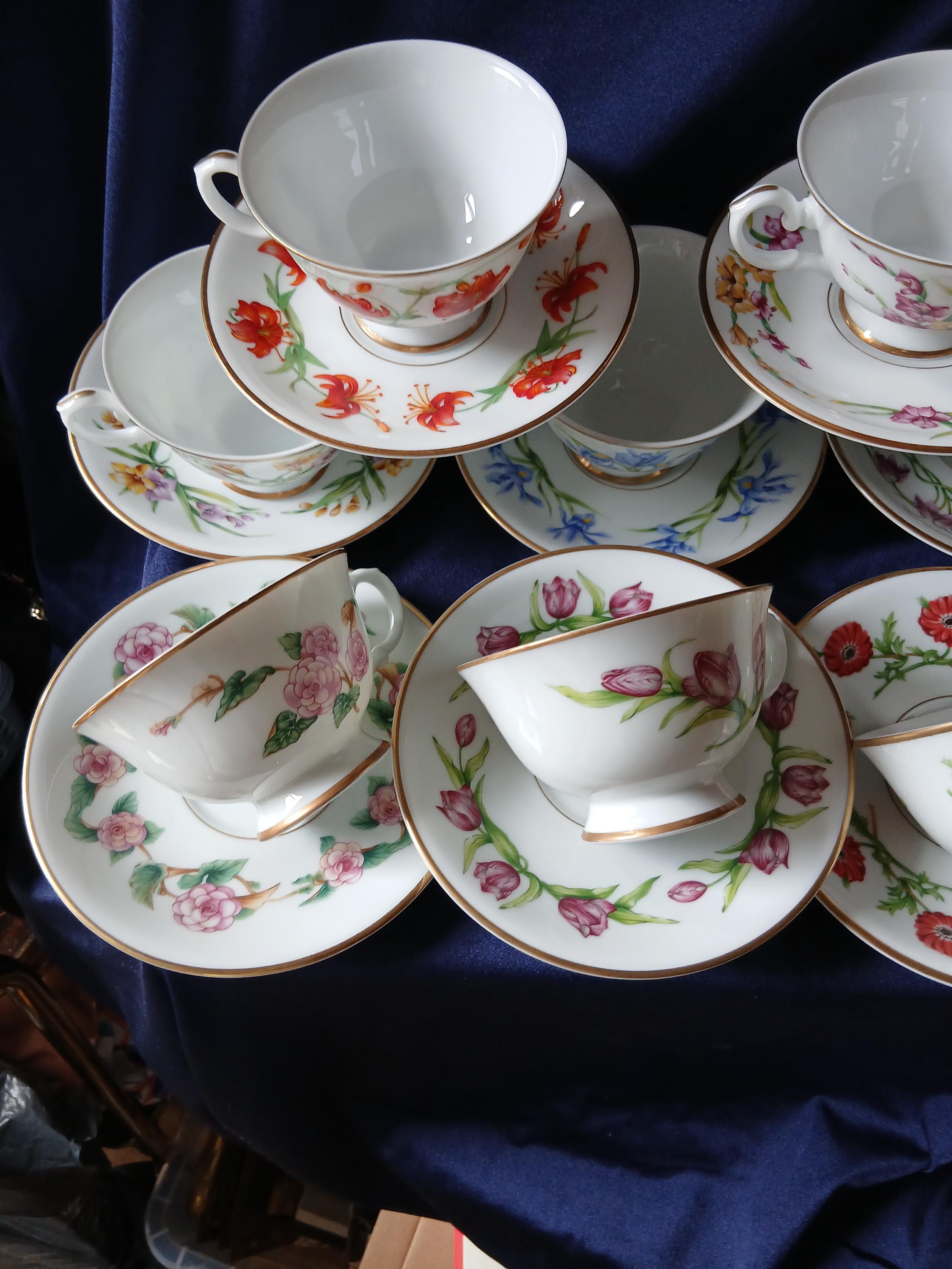 Franklin Mint, Bloemen Van Nederland, Vintage Tea Cups, Cup and
