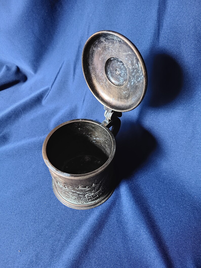 Viking Stein, Bronze Stein, Edward Aagaard, Vintage Bronze, Drinking Cup, Danish Bronze, Denmark, Collectible Stein, Vintage Gift Idea image 10