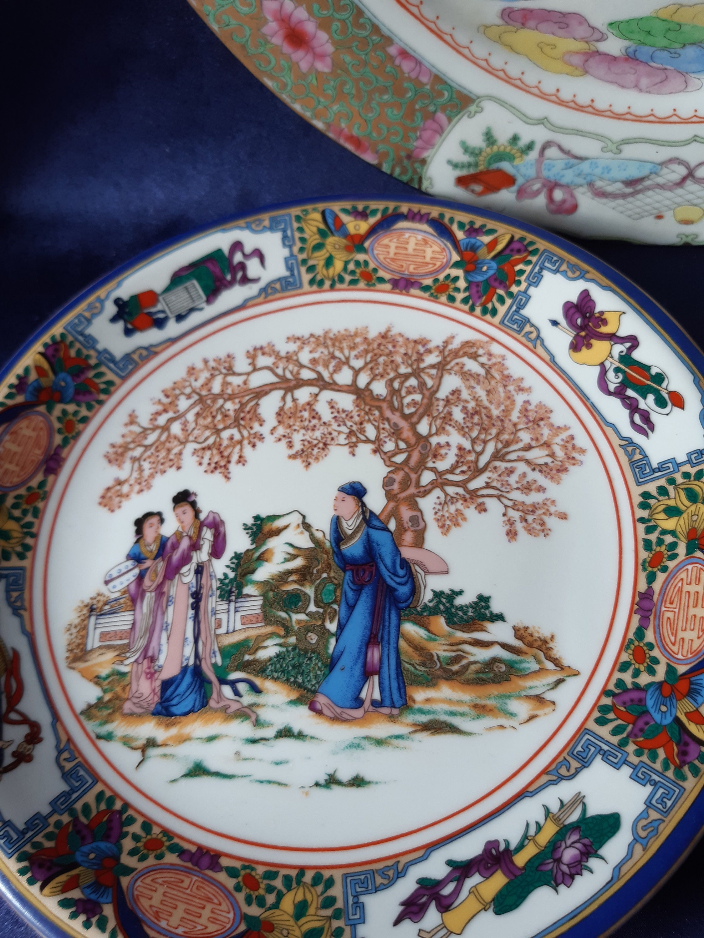 Decorative Plates Oriental Plates Pair of Plates Room Etsy