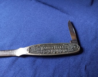 Vintage Penknife and Letter Opener, Harry Hall, Tailors, Equestrian Clothing, Memorabilia, Collectibles, Man Cave, Paper Knife, Gift Idea