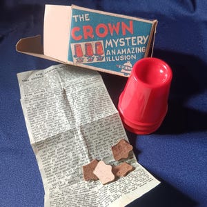 Magic Trick, Conjuring Trick, The Crown Mystery, Magic Circle, Vintage Magic Trick, Magic Collectible, Display, Prop, Vintage Gift, Magician