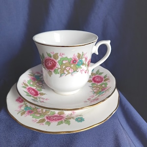 Vintage Tea Trio, Vintage Trio, China Trio, Bone China Trio, Queen Anne, Chinese Tree, Vintage Gift, Afternoon Tea, Tea Party, Tea Set