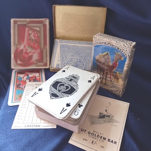 Vintage Spielkarten, Vintage Kartenspiel, Art-Deco-Karten, A.D. Wills, Kamel, Tabakwerbung, Kartenspiele, Sammlerspielkarten