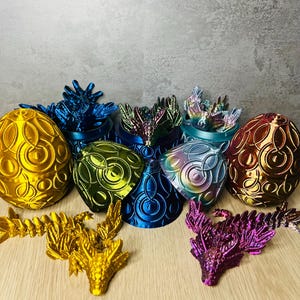 Magical Winged Dragon ~ Optional Matching Egg | 3D Printed Articulating Dragon
