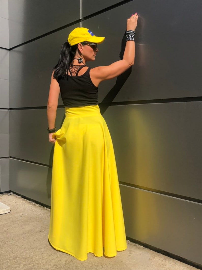 Yellow Skirt for women / Maxi skirt/ Women Long Plus Size Etsy