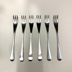 A 1960 set of 6 Old Hall Alveston forks 18.4cm Designed by Robert Welch