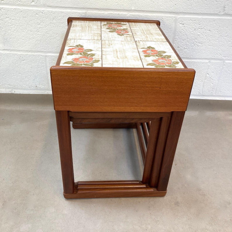A 1970's Gplan Nest of Tables Largest With Tiled Topped Etsy UK