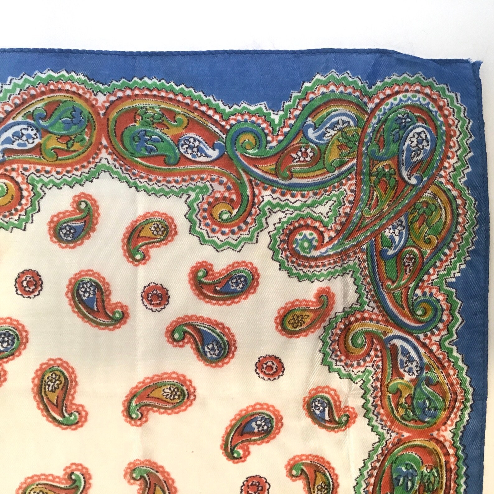 A vintage paisley patterned handkerchief Etsy