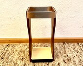 70s umbrella stand made of wood and metal