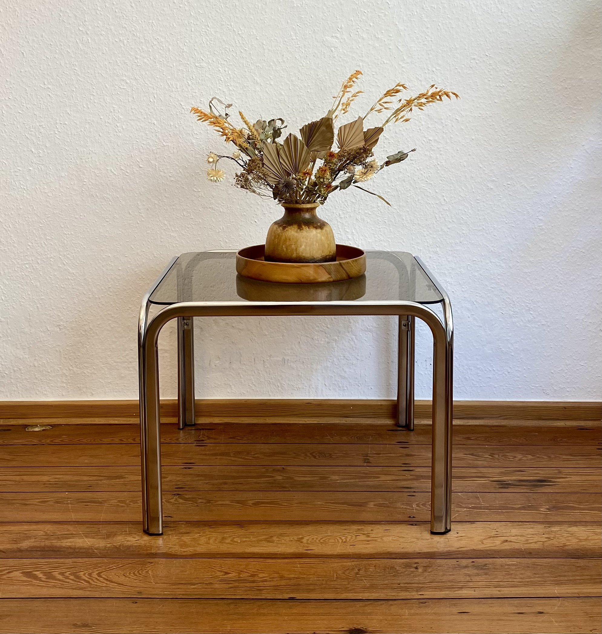 70er Jahre silberner Wohnzimmertisch coffee table aus Chrom. | Etsy