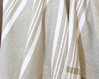 HANDWOVEN Cotton Dish Towel, Minimalist Decor, Diamond Twill Weave