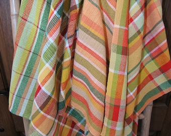 HANDWOVEN Dish Towel, Summer Colors, Farm House Decor, Absorbant & Soft,  Cotton Tea Towel