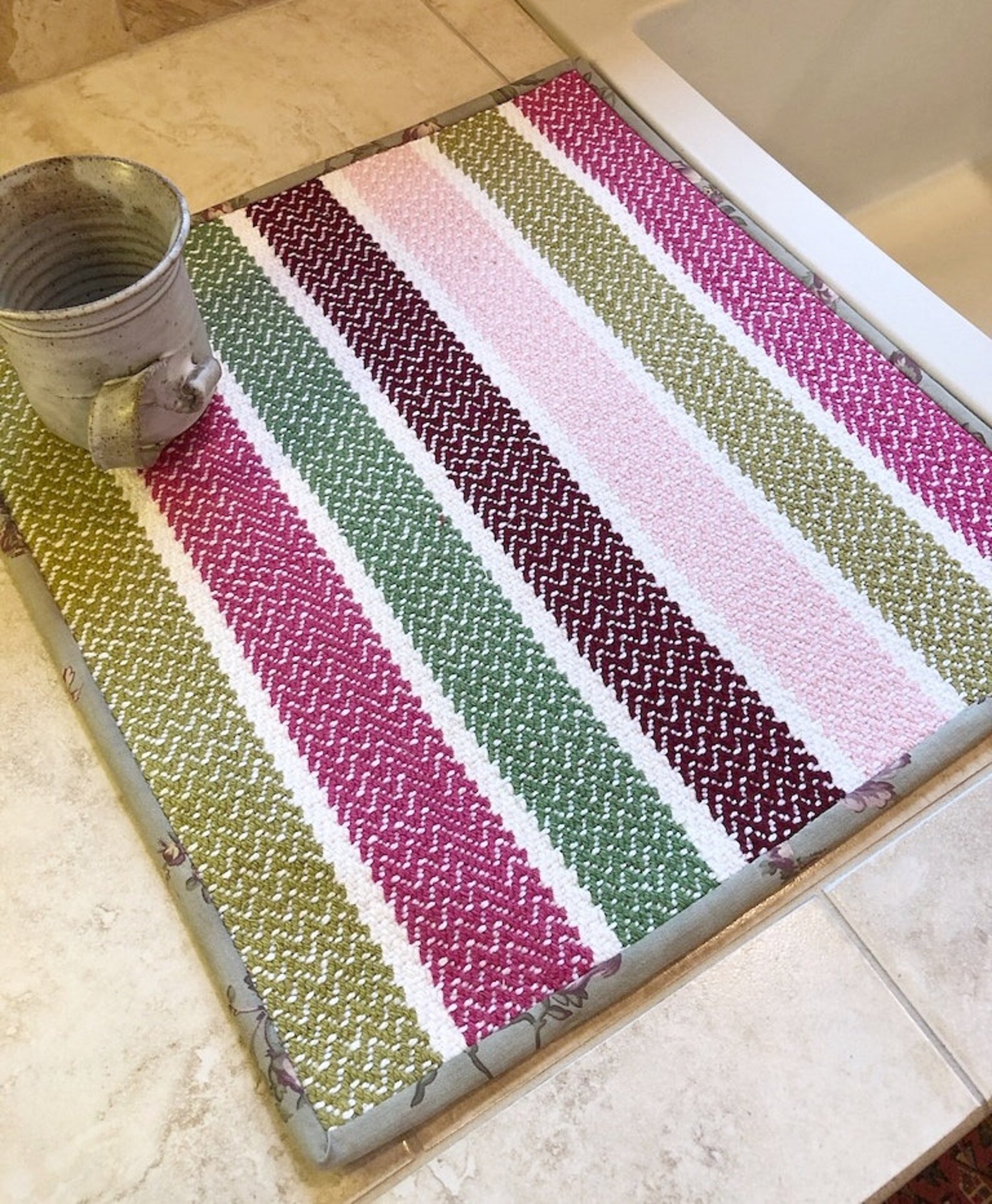 Handwoven DISH DRYING MAT Kitchen Sink Mat Dish Draining Etsy