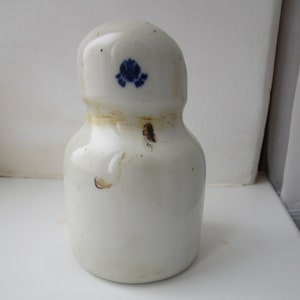 Rare Porcelain Electric Insulators - Old Rustic Industrial Decor - Vintage and Unique Ceramic Insulator - Imperial Royal Russia 19 century