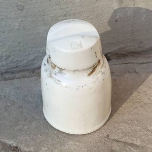 Ceramic Electric Insulators - Old Rustic Industrial Decor - Vintage Ceramic Insulator USSR 1976