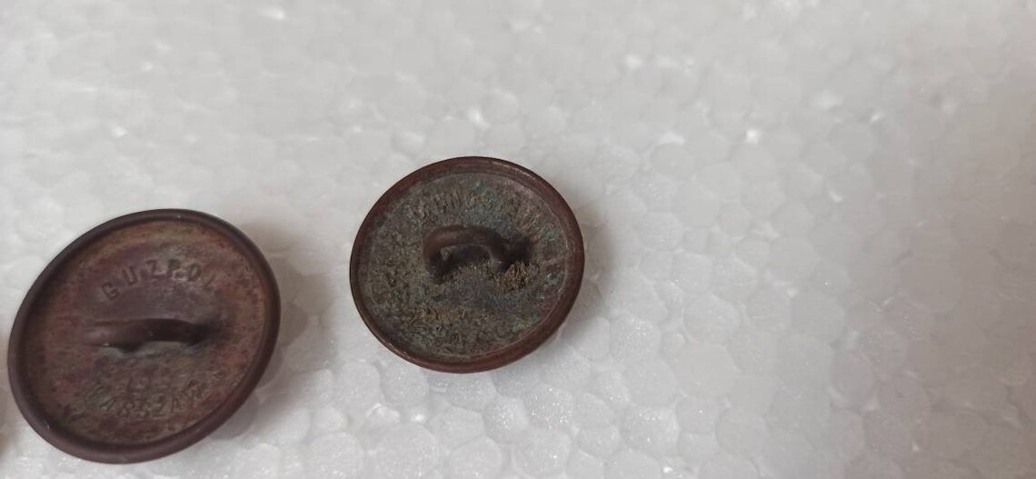 Marked Original Polish Buttons Polish Army Uniform Military Etsy