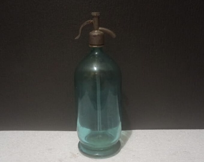 Vintage Soda Syphon Retro Seltzer Bottle Antique Glass Soda Bottle USSR