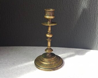 Original Polish Candlestick Holder-Made in Poland 1800s-Victorian Candle Stick- Beautiful Vintage Candle Holder - MAKER MARKED-Antique Decor